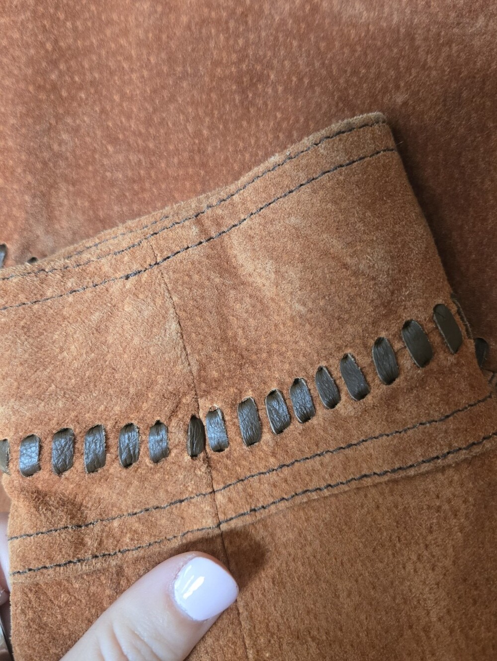 Wilsons Leather Rust Terracotta Brown Suede Blazer Sz M - Picture 4 of 9